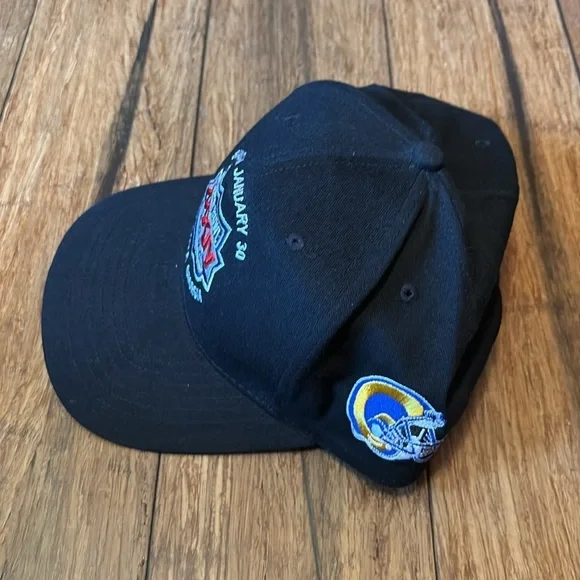 NWT Vintage Super Bowl XXXIV 2000 Atl Georgia Logo 7 NFL Snapback Hat St Louis - Picture 3 of 7